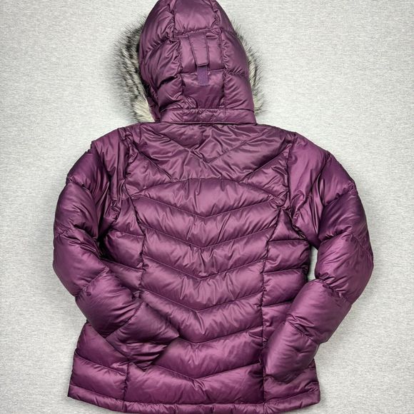 Columbia 550 Duck Down Faux Fur Hooded Jacket Puffer Womens XS EUC - Picture 10 of 10